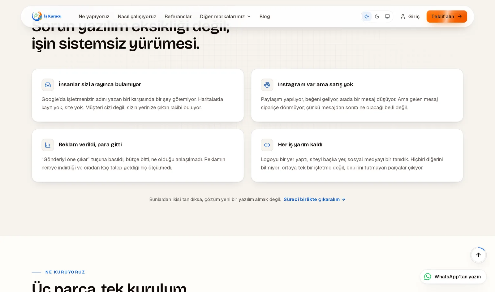 İş Kurucu sitesinin iç bölümü