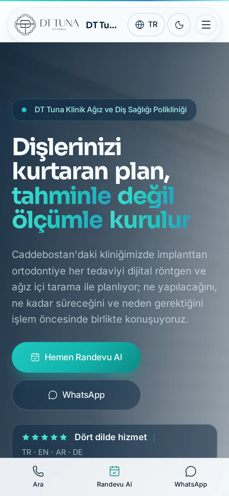 Tuna Ağız ve Diş Sağlığı Polikliniği — telefon görünümü