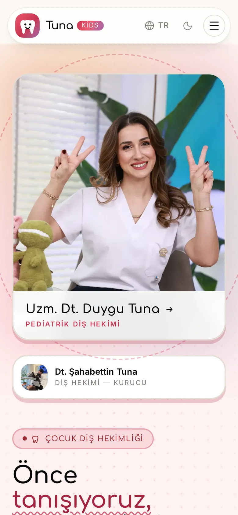 Tuna Kids — telefon görünümü