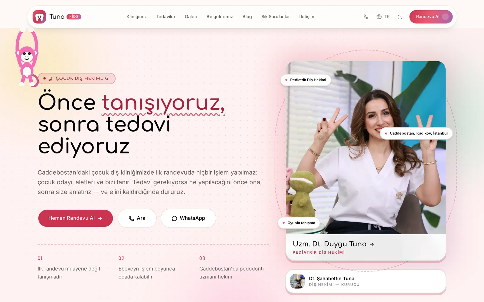 Tuna Kids sitesinin ana sayfası